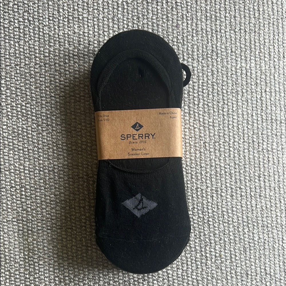 Sperry Black Casual No-Show Socks